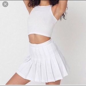 American apparel white pleated tennis skirt!!!